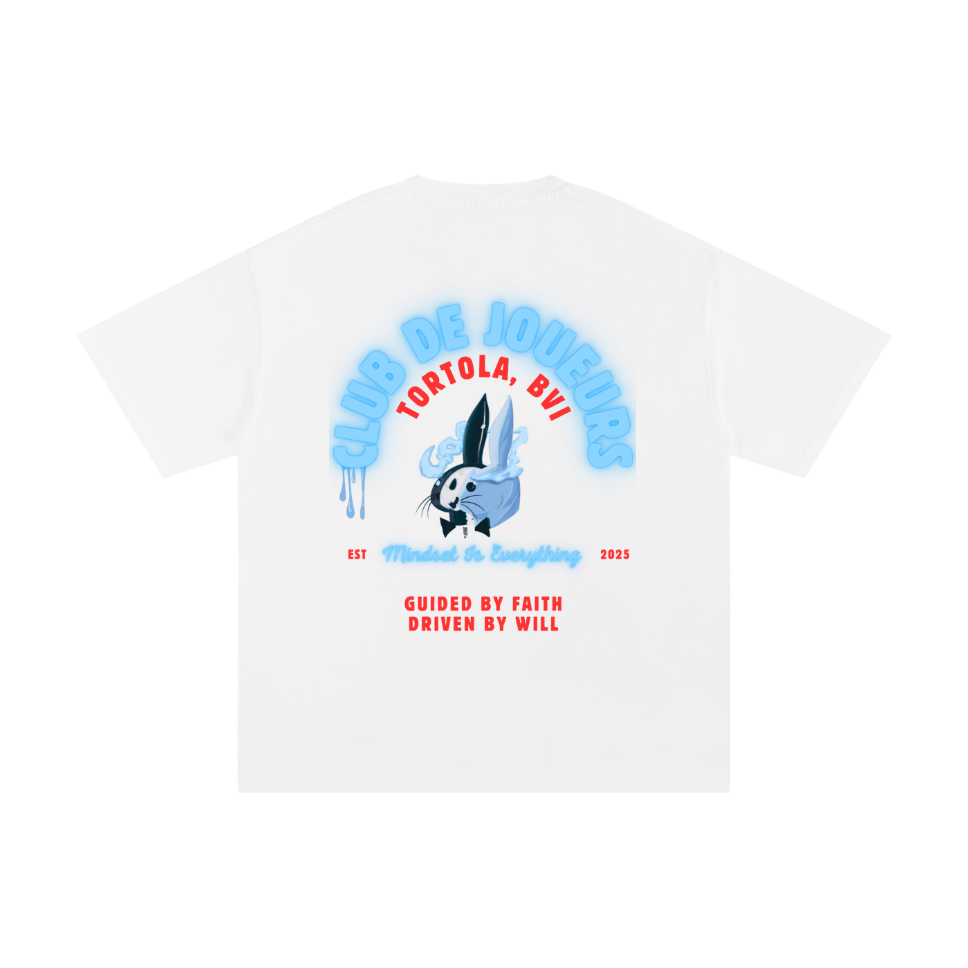 Guided by Faith, Driven by Will - Blue Tee