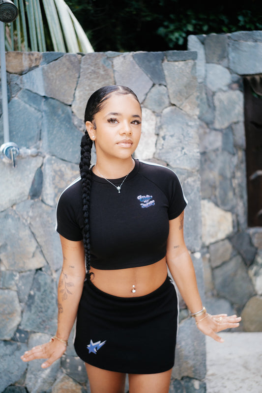 Not Just A Girl Crop (Purple)