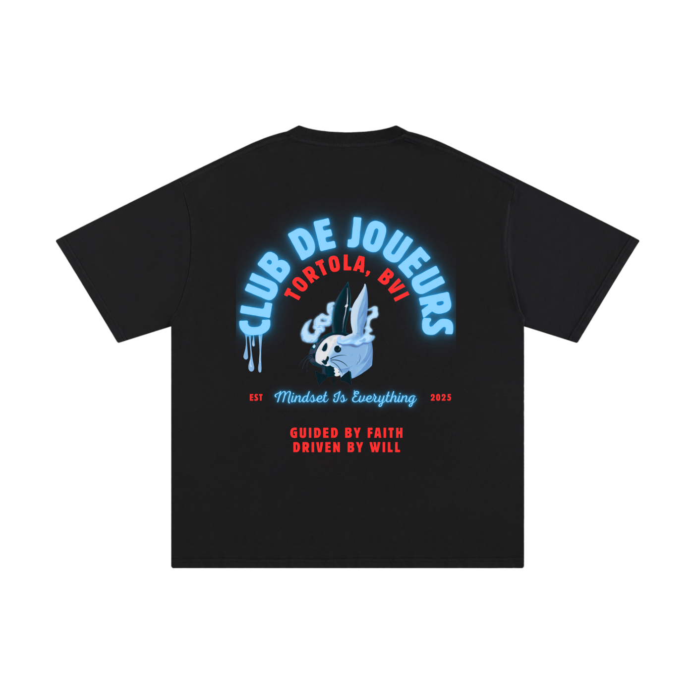 Guided by Faith, Driven by Will - Blue Tee