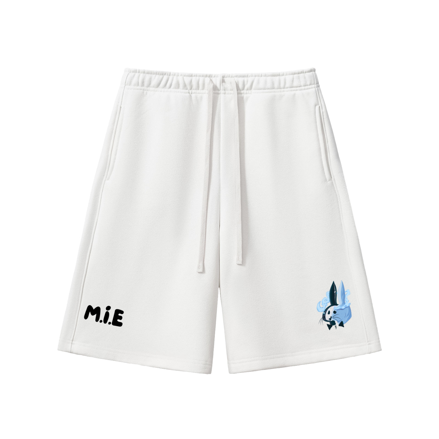 Block The Noise Shorts - White & Charcoal