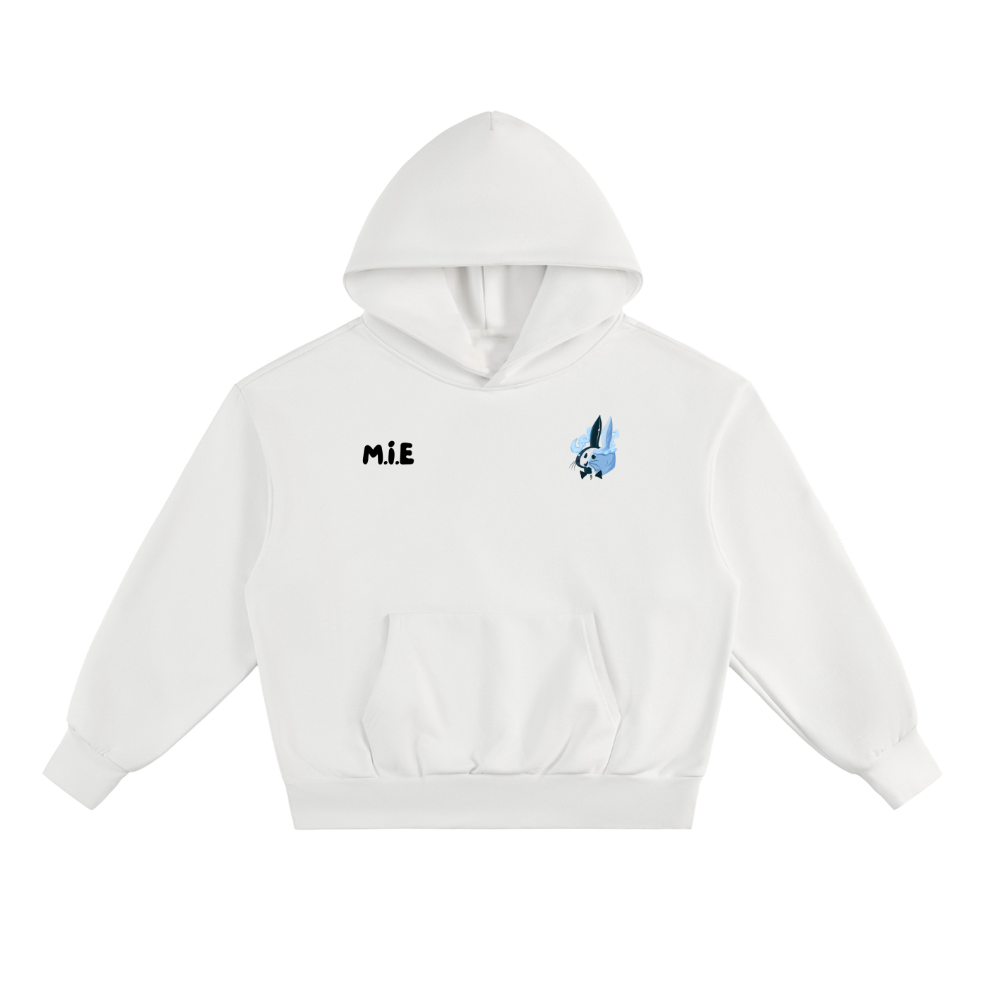 Block The Noise Hoodie - White & Charcoal