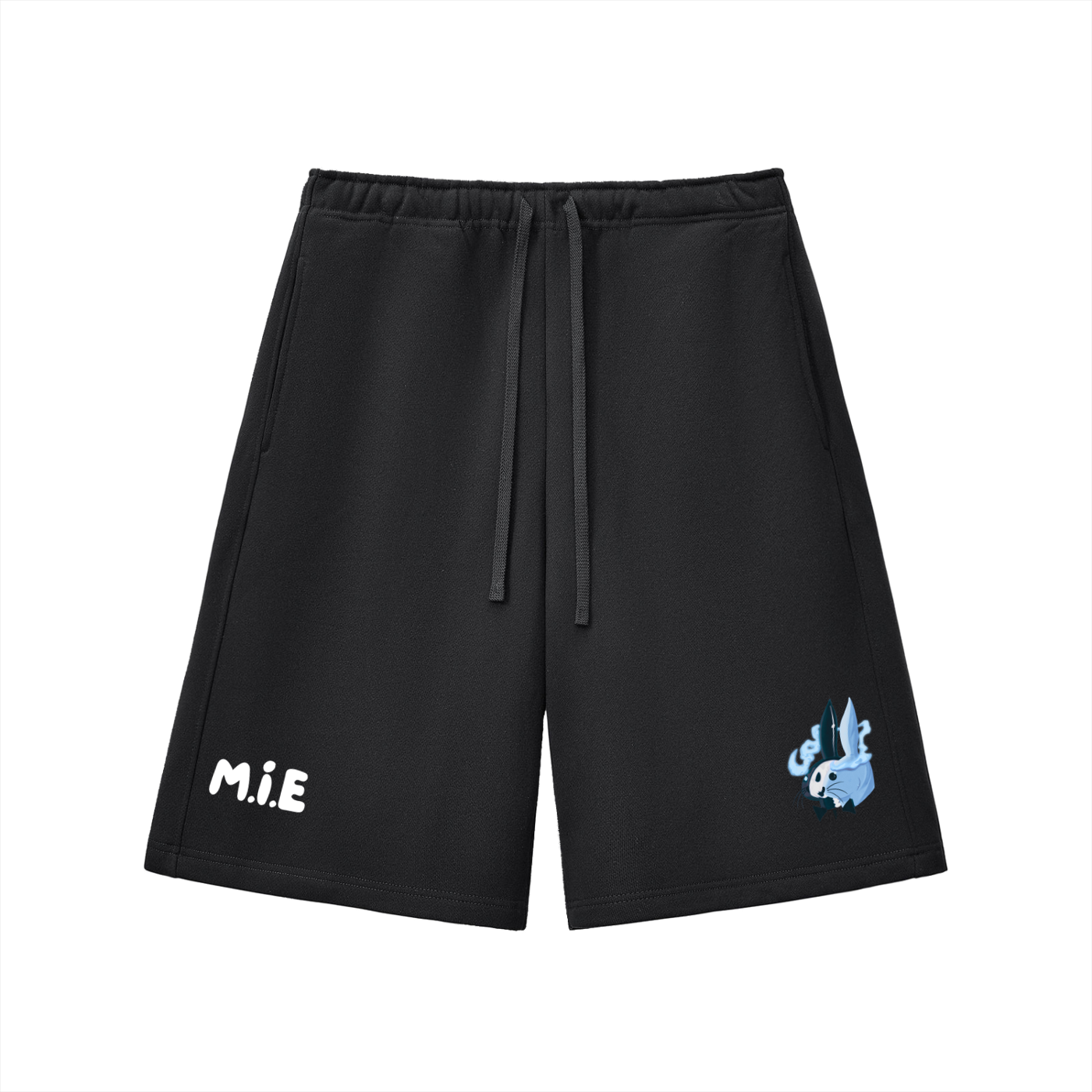 Block The Noise Shorts- Black & Flower Gray