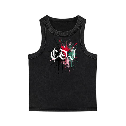 Paint Splash Crop Tank