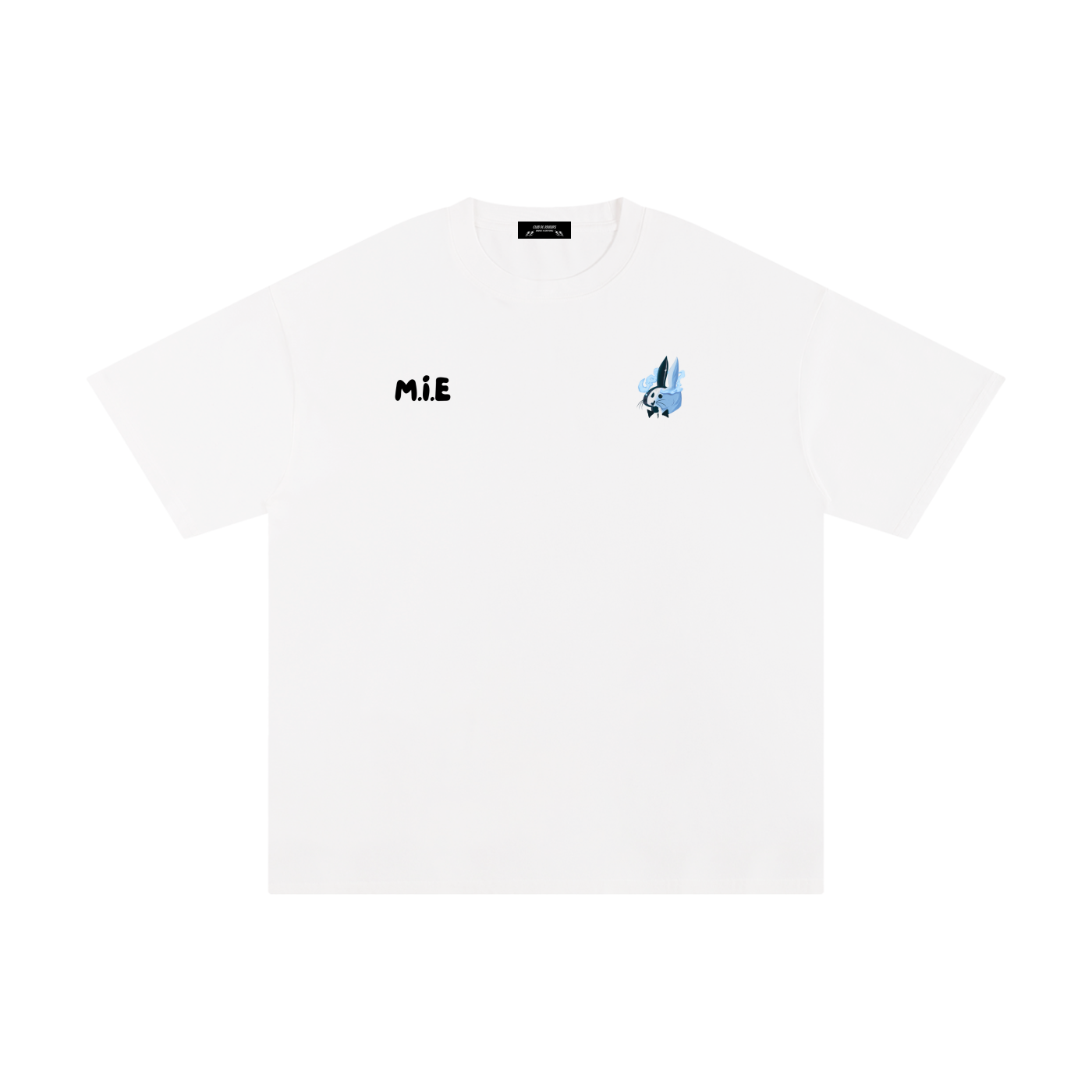 Block The Noise Tee - White & Charcoal